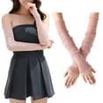 thumbnail image 5 of Women Sheer Mesh Arm Sleeves Long Ultra-thin Lace Fingerless Gloves UV Sun Protection Cooling Mesh Tulle Sunscreen Sleeves for Outdoors, 5 of 8