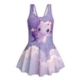 thumbnail image 4 of Uourmeti Cartoon Axolotl Skirted One-Piece Swimsuit for Girls - Soft Stretchy Quick Dry Swim Dress for Beach, Pool & Summer Vacation, 4 of 8
