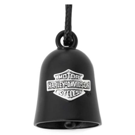 Harley-Davidson Engraved Classic Bar & Shield Logo Ride Bell With Tie, Black, Harley Davidson