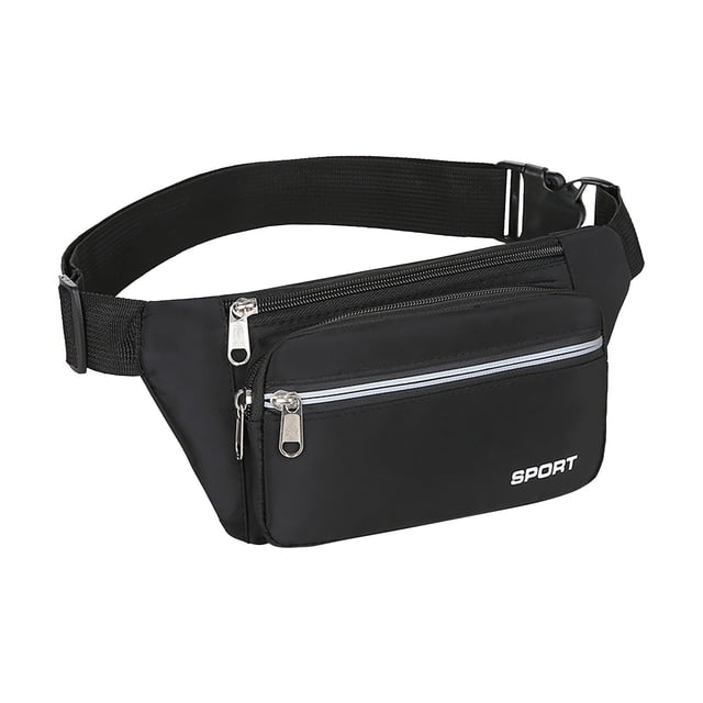 Nylon Messenger Bag Large Capacity Adjustable Waist Belt for Travel & Exercise, Small Fabric Bags for Phone & Essentials
