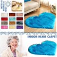 thumbnail image 2 of Denhf Faux Fur Heart Rug, Ultra Soft Plush Heart Shaped Rugs for Bedroom, Living Room and Girls Bedroom, Cute Shaggy Mirror Rug, Fluffy Girls Rug, Valentines Day Decorations, 16" x 12", Hot Pink, 2 of 9
