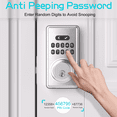 thumbnail image 6 of HWKTSMA Keyless Entry Door Lock Deadbolt with Keypad, Digital Smart Locks with Code, Anti-Peeking Password Auto Lock, Easy to Installation, 6 of 9