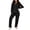 Dark Blue, variant on Lounge Sets for Women Pajamas for Women Set Womens Pajama Sets Plus Size Pajamas Women's Long Sleeve Sleepwear Soft Button Down Loungewear Pjs Lounge Set Nightwear, Black-L
