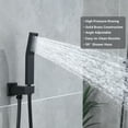 thumbnail image 4 of Matte Black Rain Shower System with 6 Body Shower Jets, Shower Jets System with Wall Mount 12'' Rain Shower with Hand Shower Full Body Shower Faucet with Jets, 4 of 9