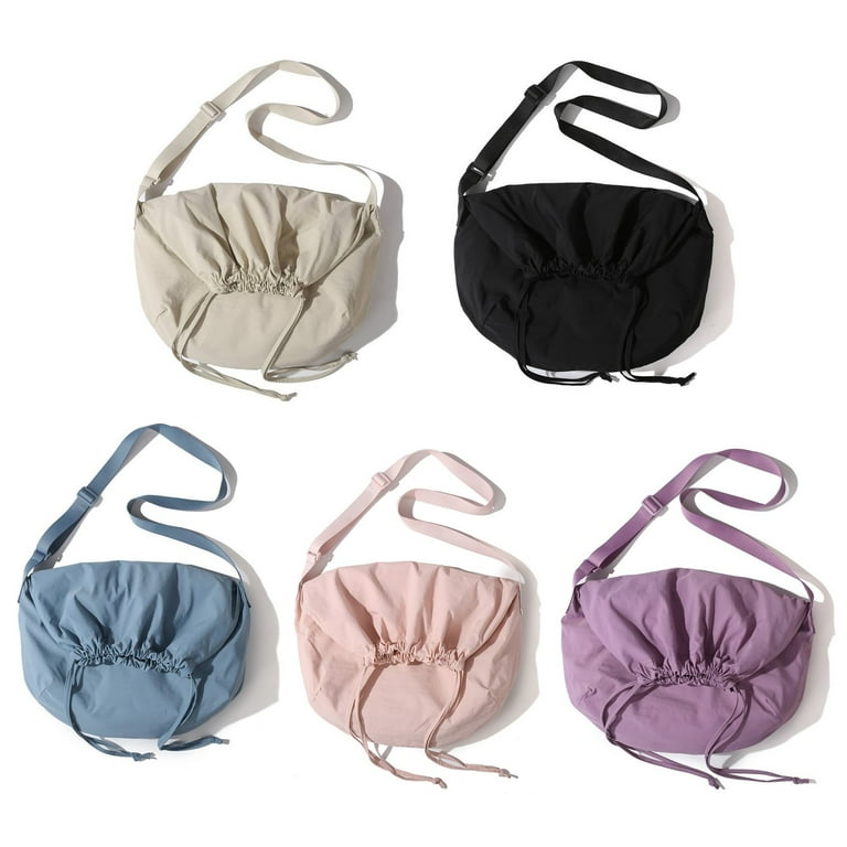 Drawstring Crossbody Bag,Casual Nylon Bag,Versatile Shoulder Bag,Large Capacity Cloth Bag-Light Purple - Walmart.com Drawstring Crossbody Bag,Casual Nylon Bag,Versatile Shoulder Bag,Large Capacity Cloth Bag-Light Purple - Walmart.com