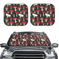 thumbnail image 2 of Daiia Red Mushrooms 2PCS Car Windshield Sun Shade, Foldable Sun Shield for Car Front Window, Auto Sun Blocker Visor Protector Universal for Truck SUV Pickup-Large, 2 of 7