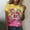 Multicolor, variant on Blmnix Valentine Womens Graphic T Shirts Crew Neck Cat-print Short Sleeve Crew Neck Funny Shirt for Women