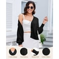 thumbnail image 6 of Womens Lightweight Button Down Cropped Cardigan Sweater Summer Crochet Tops Shrug for Dresses, 6 of 8