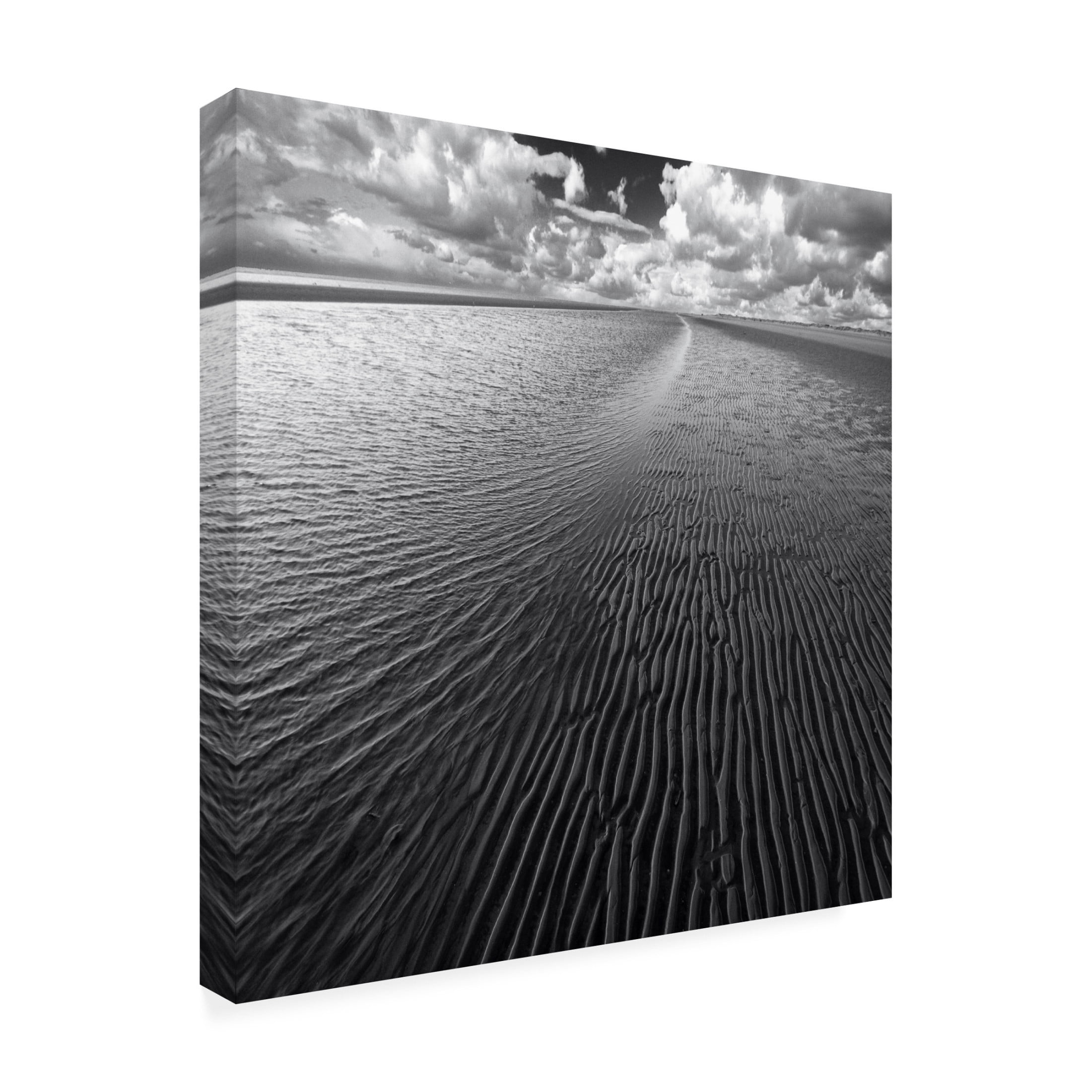 Canvas Wall Art - Carsten Meyerdierks 'Ocean A Clouds' Wall Art for Living Room, Bedroom, or Office D?cor by Trademark Fine Art - 14 x 14 Inches
