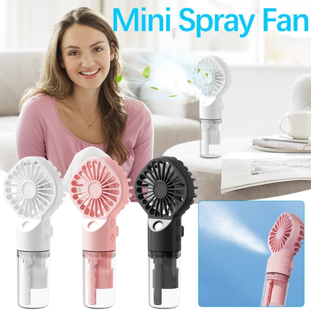 Portable Handheld Fan with Misting Function - 4 Speed Settings & 1200mAh Battery for Personal Cooling and Hydration