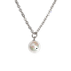 thumbnail image 1 of Collar de Mujer con Perla LuckyLy, Cadena de Acero Inoxidable, Modelo Adel plateado UNITALLA, 1 of 8