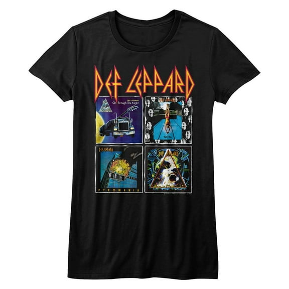 Def Leppard 80's Albums Black Junior Women's T-Shirt