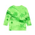 thumbnail image 4 of Posijego T-Shirt Filles Garçons Fête de la Saint-Patrick Manches 3/4 Col Rond Graphique Tee Ample Décontracté, 4 of 5