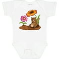 thumbnail image 3 of Inktastic Cute Chipmunk on Lunch Break with Flowers Boys or Girls Baby Bodysuit, 3 of 5