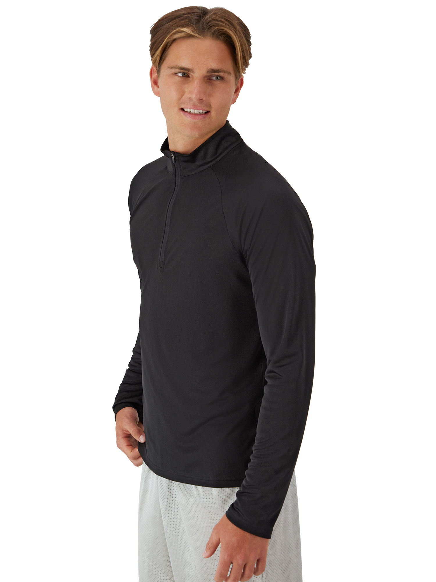 Cool DRI Men's Quarter Zip Pullover Black L