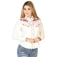 thumbnail image 2 of Womens Beige Long Sleeve Western Shirt 42962, 2 of 2