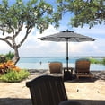 thumbnail image 6 of Bibana 7.5 ft Outdoor Patio Umbrella Table Umbrella with 6 Ribs, Push Button Tilt/Crank - Black and White, 6 of 8