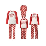 Aunavey Family Matching Christmas Pajamas Girls Boys Holiday Santa Tree Pajamas Kids Sleepwear Pjs