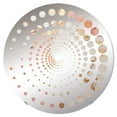 thumbnail image 2 of Designart "Rosy Alabaster Simplistic Pottery" Abstract Spirals Spiral Dot Round Wall Mirror - Abstract Oval Printed Decorative Mirror - Multiple Color Options, 2 of 5