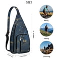 thumbnail image 3 of Galactic Travel Sling Backpack&nbsp;- Space-Themed Print Crossbody Bag, Hidden Anti-Theft Pockets, 3 of 4