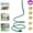 Green, variant on Standing Misters for Outside Patio,Portable Misting Cooling System with 3 Directional Nozzles,76" Flexible Water Mister for Outdoor Cooling, Backyard, Garden, Pool, Bird Bath, Tanning and Pets