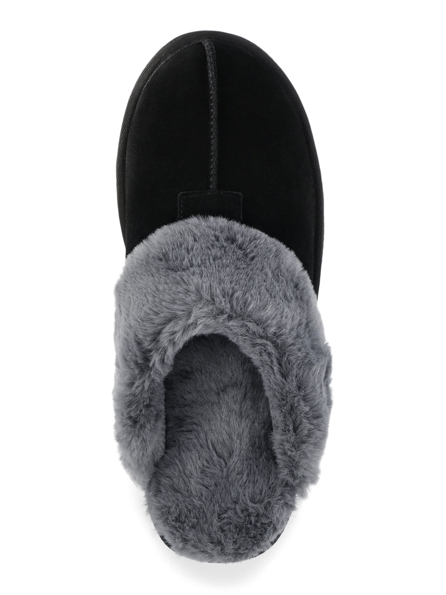 Joyspun Women's Faux Suede Platform Clog Slippers