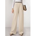 thumbnail image 2 of Pantalones PRETTYGARDEN 2025 Mujer Beige Pierna Ancha Cintura Alta, 2 of 6