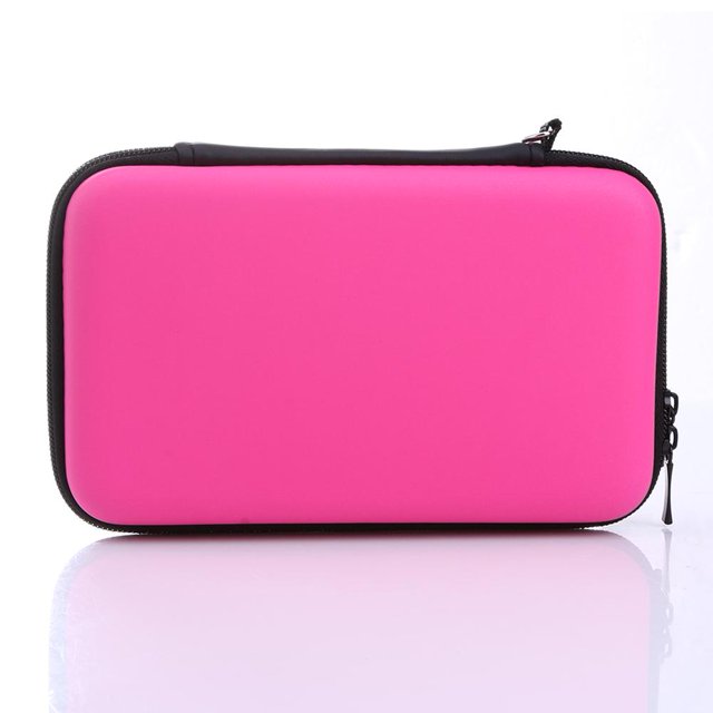 Estuche de transporte EVA, funda protectora rosa/plateada para 3DS XL LL (rosa)