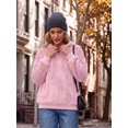 thumbnail image 4 of Cueply Hoodies for Women Fleece Half Zip Pullover Tops Fall Winter Hooded Sweatshirt Jacket Coat with Pockets, 4 of 8