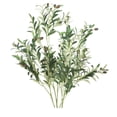 thumbnail image 3 of Ramas de olivo artificiales Plantas artificiales Verdor Simulación Hoja Verdor Tallos Guirnaldas altas Decoración Ramas de olivo para mesa de balcón 2 grandes 2 pequeños Gloria ramas de olivo falsas, 3 of 9