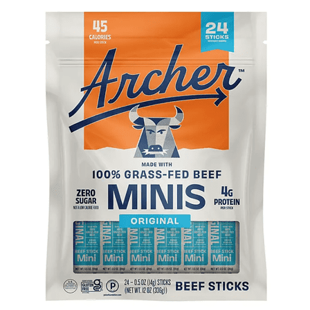 Country Archer Original Mini Beef Sticks, 0.5 oz, 24 pk.