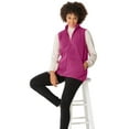 thumbnail image 5 of Woman Within Plus Size Zip-Front Microfleece Vest Long Fleece Vest, 5 of 5