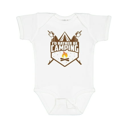 

Inktastic I d Rather Be Camping Gift Baby Boy or Baby Girl Bodysuit