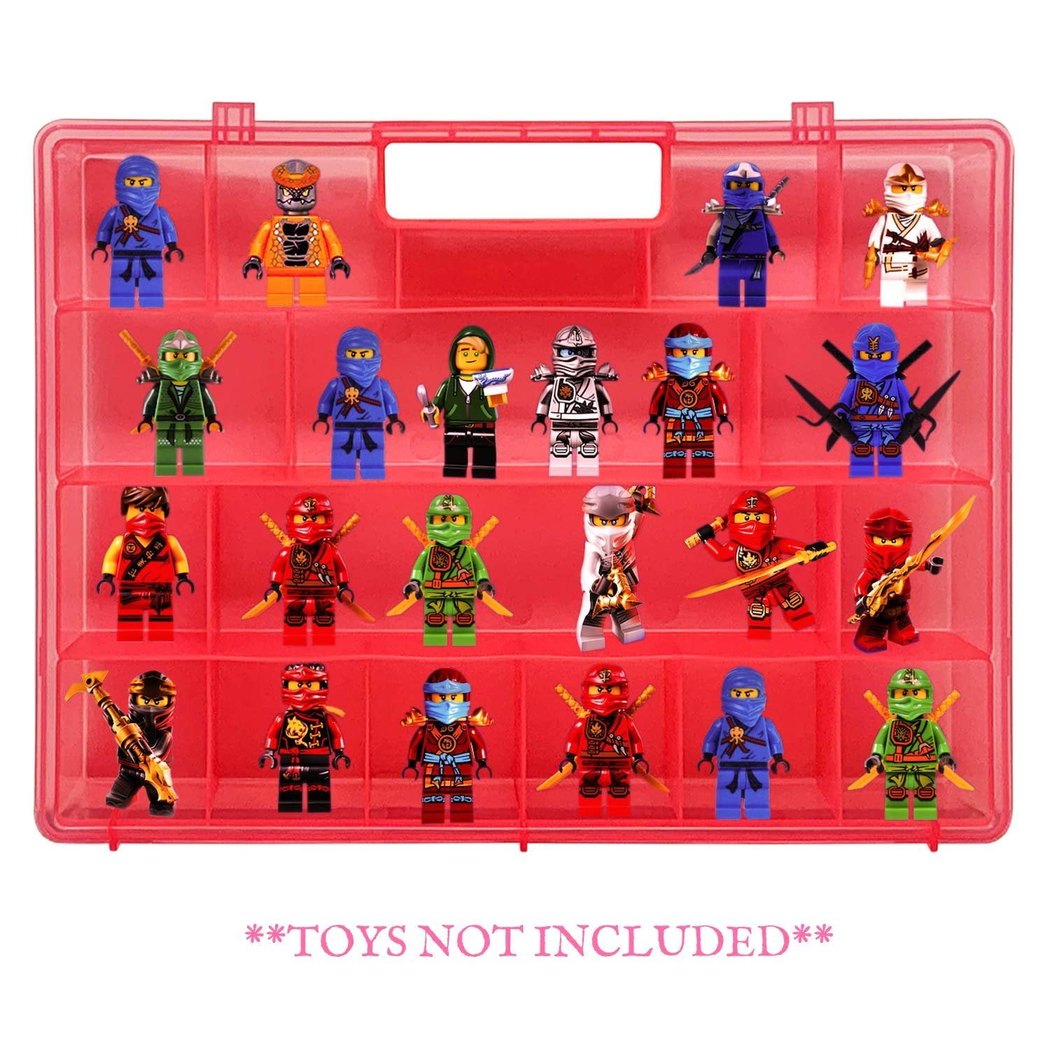 Life Made Better Reinforced Pink Toy Display Case, Compatible with Lego