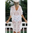 thumbnail image 4 of Women's White Lace V Neck Beach Cover Up, 4 of 5