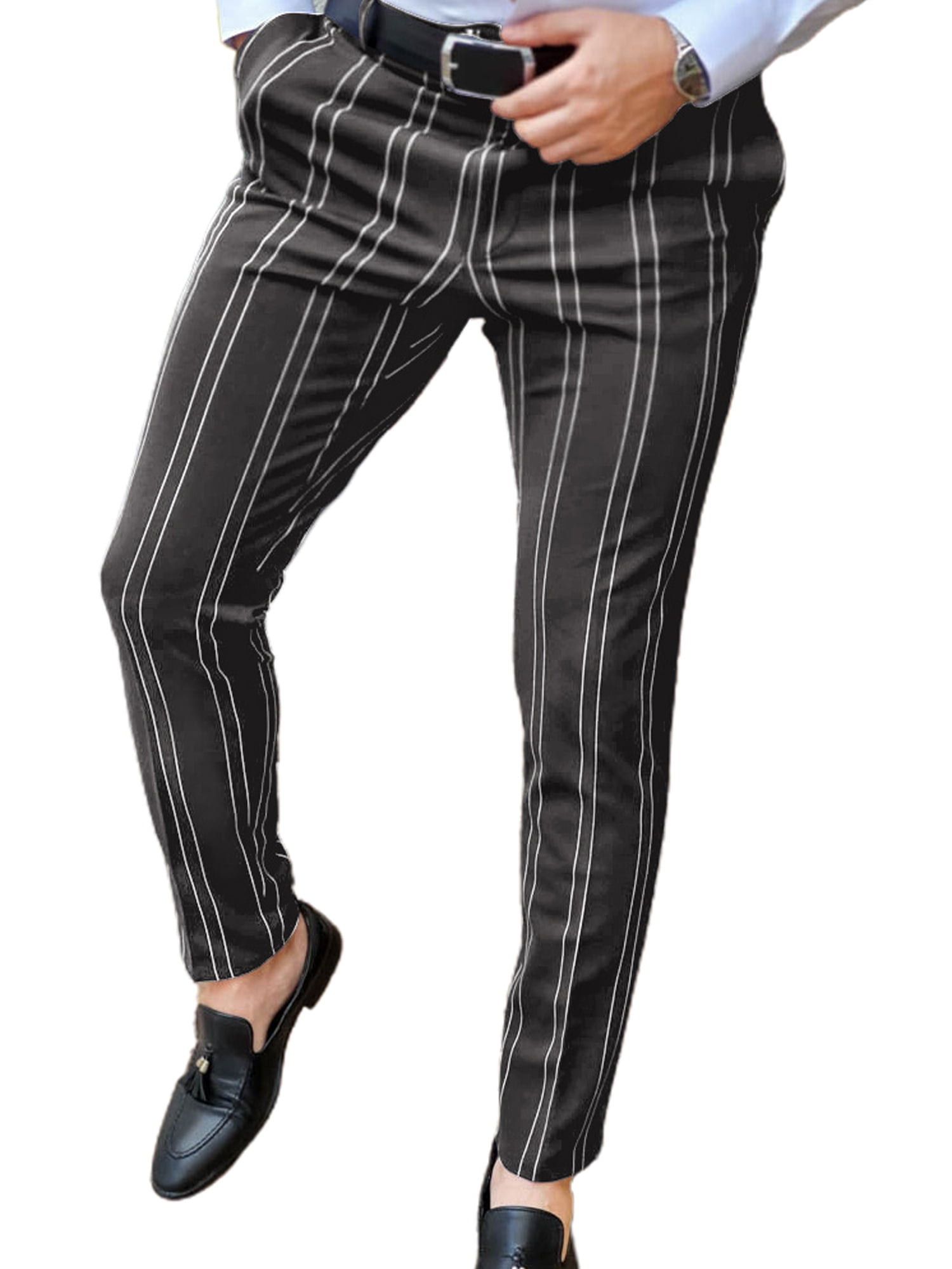 striped work trousers