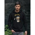 thumbnail image 3 of Old Glory Mens Hocus Pocus I Need Coffee to Focus Long Sleeve Graphic Hoodie, 3 of 6