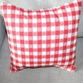 thumbnail image 3 of Cotton Tavern Checkerboard Print Decorative Throw Pillow/Sham Cushion Cover Red & White, 3 of 3