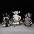 thumbnail image 4 of Muñeco de peluche de gnomo sin rostro, caballero, enano, vikingo, gladiador, figura decorativa para mesa, 4 of 7