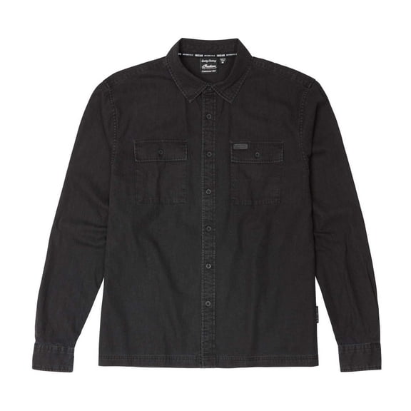 Indian Motorcycle Men's Denim Shirt, Washed Black - 2XL - 286290212