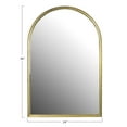 thumbnail image 2 of Creative Co-Op Arched Metal Framed Wall Mirror with Metal Trim, Gold, 2 of 6