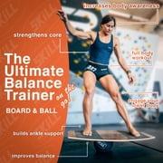 Skill Board Mini (Grip) - Balance on a Ball - 360 Degree Range of Motion - Improve Balance, Core Strength, Fitness and All Sports