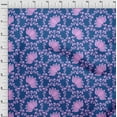 thumbnail image 4 of oneOone Cotton Silk Blue Fabric Asian Block Craft Projects Decor Fabric Printed By The Yard 42 Inch Wide, 4 of 4