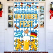Oktoberfest Decorations Party Banner, Oktoberfest Decorations Door Cover Outdoor Photo Props Bavarian Party Supplies Banner 70.8x35.5 Inch Oktoberfest Party Banner Bavarian Background