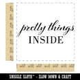 thumbnail image 2 of Elegant Pretty Things Inside Small Business Label Square Rubber Stamp Stamping Scrapbooking Crafting - Medium 1.75in, 2 of 7