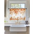 thumbnail image 3 of Sheer Curtains 45 Inch Length, Orange Eucalyptus Leaves Semi Sheer Curtains Light Filtering Window Treatment, Spring Summer Botanical Privacy Voile Drapes for Living Room Bedroom 52x45 Inch, 3 of 7