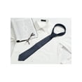 thumbnail image 5 of INSPIRE CHIC Men's Solid Color Narrow Stripes Necktie Graduation Suit Formal Ties Navy Blue, 5 of 5