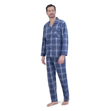 Hanes Men's Stretch Woven Shirt and Pants Pajama Set, 2-Piece, Sizes S-2XL