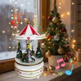thumbnail image 1 of Caja De Música Navideña Con Carrusel Giratorio, Color Blanco, Con Relajantes Melodías Navideñas Para Decoración Del Hogar Y Regalos Festivos, 18.5x11cm (1 Unidad) Rkxzt, 1 of 8