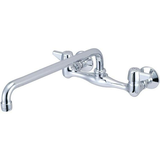 Central Brass 0047-TA4 14 in. Two Handle Wallmount Kitchen Faucet - Polished Chrome
